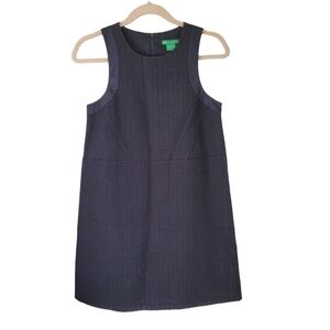 Armani Exchange Black Textured Cotton Swing Dress